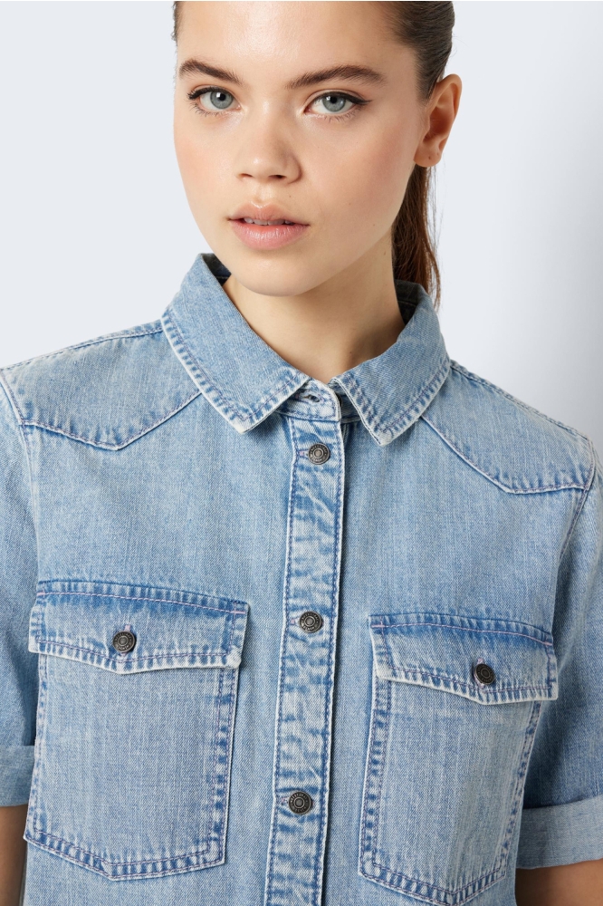 NMNEW SIGNE S/S DENIM DRESS WG003LB 27030041 Light Blue Denim